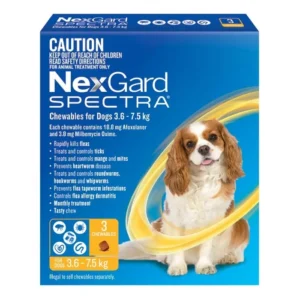 25210_134729_nexgard_spectra_3_pack_front_3.6-7_1_1.webp Nexgard Spectra for Small Dogs - Yellow Pack 8 - 16 lbs (3.5 - 7.5 kg)