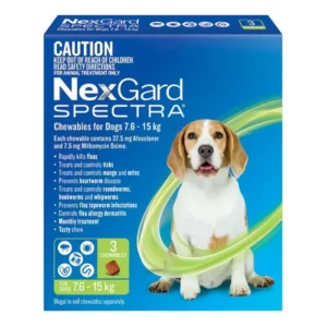 25211_134730_nexgard_spectra_3_pack_front_7_1_1.webp Nexgard Spectra for Medium Dogs - Green Pack (16 - 33 lbs) (7.5 - 15 kg)