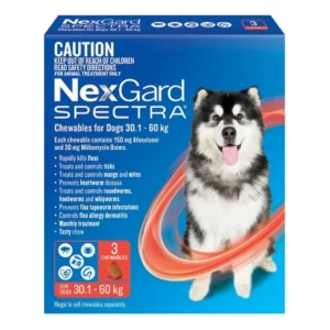 25213_134732_nexgard_spectra_3_pack_front_30_1.webp Nexgard Spectra for Extra Large Dogs - Red Pack (66 - 130 lbs) (30 - 60 kg)