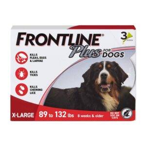 71FiB6zP-3L.jpeg Frontline Plus for Extra Large Dogs 88-132 lbs (40-60 kg) - Red