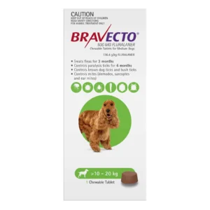 Bravecto Chew For Medium Dogs - Green (22-44 lbs) (10-20 kg)