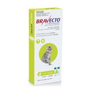 Bravecto Spot-on  for Cats 3-6 lbs (1.2-2.8 kg) - 1/2 Pack, 12-Week Flea & Tick Prevention