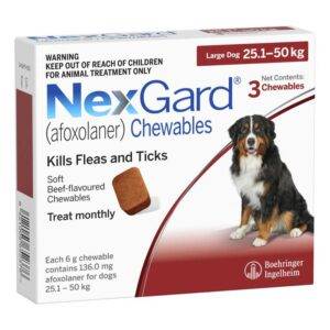 b3pknexgardlargedog6953_source_1645052263_5000x Nexgard Chews for Extra Large Dogs - Red Pack 60-121 lbs (25-50 kg)