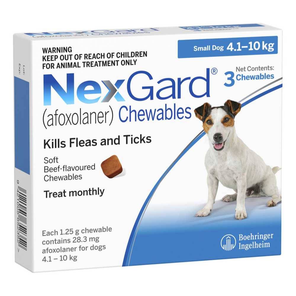 Nexgard Chewables for Medium Dogs - Blue Pack 10-24 lbs (4-10 kg)