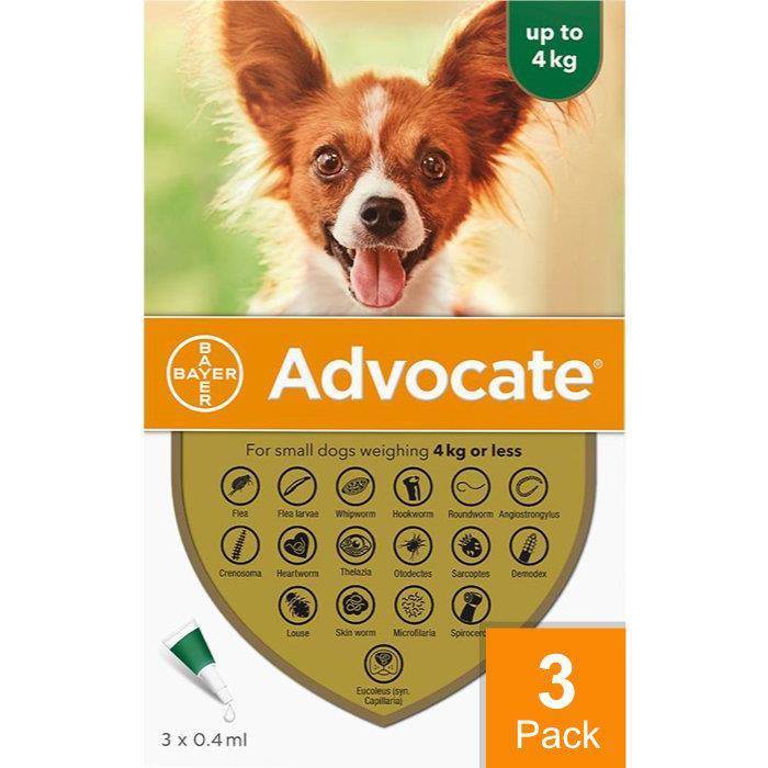 Advantage Multi (Advocate) for Dogs Under 8.8 lbs (4 kg) - Green