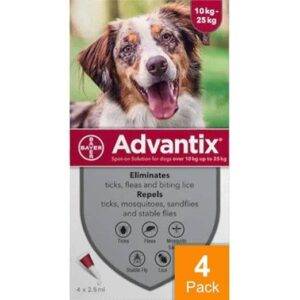Advantix-Dogs-22-55lbs-10-25kg-4-Pack-Red.jpg Advantix for Dogs 22-55 lbs (10-25 kg) - Red