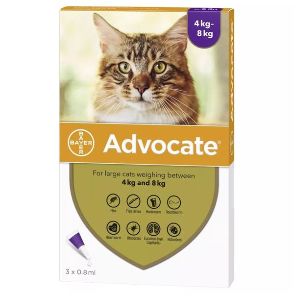 Advantage Multi (Advocate) for Medium Cats Over 8.8 lbs (4 kg) - Purple