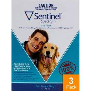 Sentinel-Spectrum-Dogs-50-100lbs-22-45kg-3-Chewables-Blue.jpg Sentinel Spectrum Dogs 50-100lbs (22-45kg) - 3 Chewables (Blue)