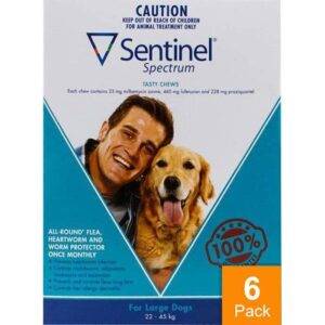 Sentinel-Spectrum-Dogs-50-100lbs-22-45kg-6-Chewables-Blue.jpg Sentinel Spectrum Dogs 50-100lbs (22-45kg) - 6 Chewables (Blue)