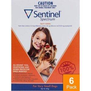 Sentinel-Spectrum-Dogs-Under-9lbs-4kg-6-Chewables-Orange.jpg Sentinel Spectrum Dogs Under 9lbs (4kg) - 6 Chewables (Orange)